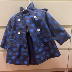 Jacadi baby girl raincoat Navy